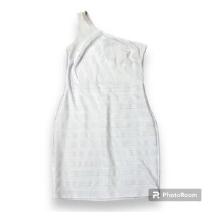 Ashley Stewart Bodycon One Sleeve Striped Dress Size 16